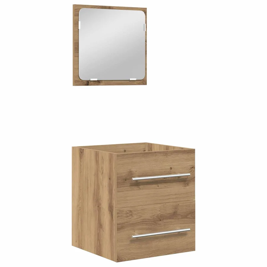 Ensemble de mobilier de salle de bain 2 pc Chêne artisanal - 5