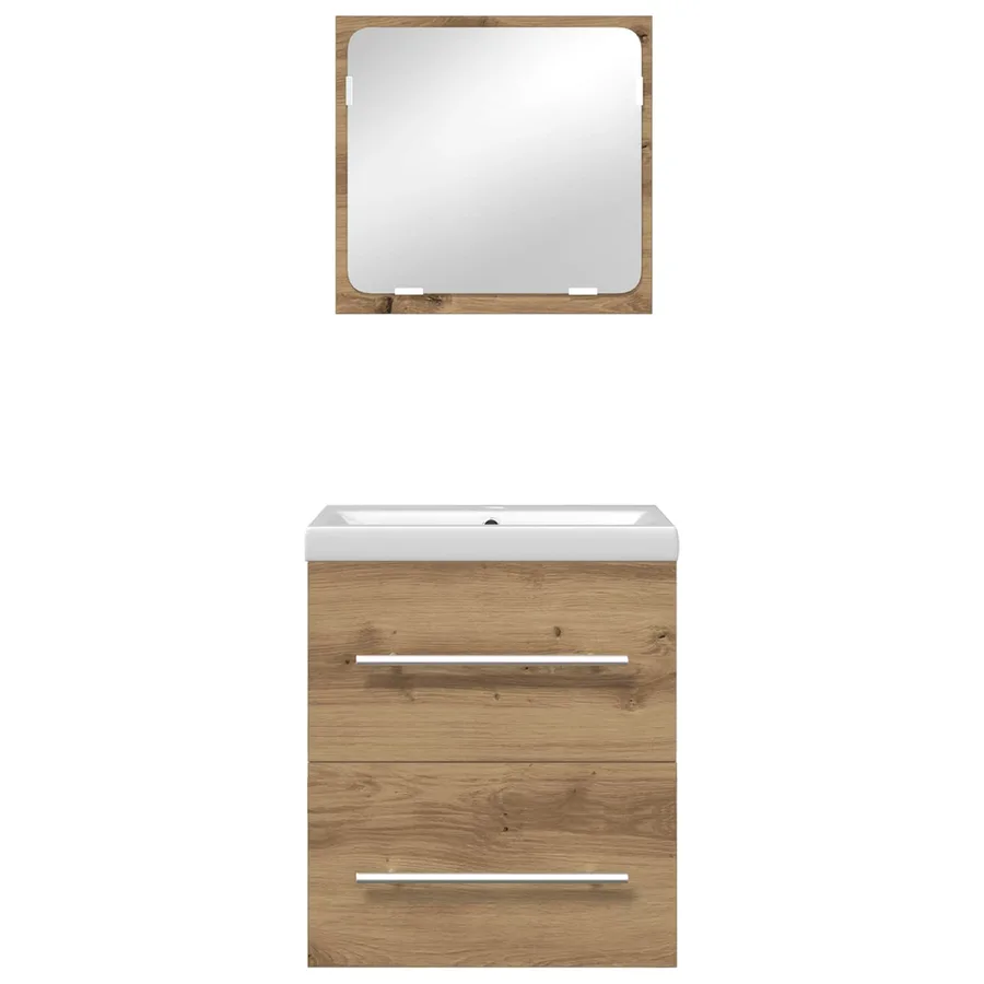 Ensemble de mobilier de salle de bain 2 pc Chêne artisanal - 7
