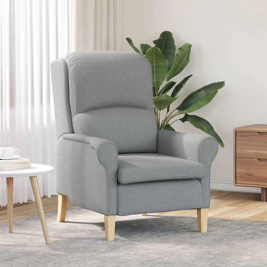 fauteuil Gris clair tissu