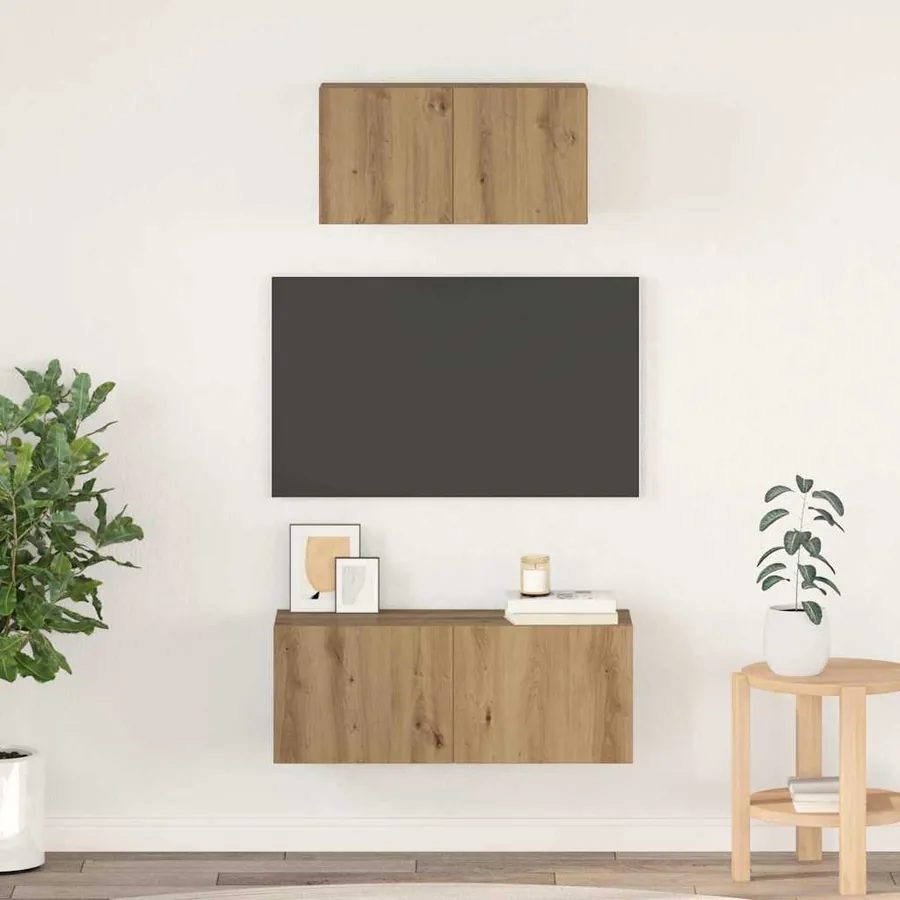 Ensemble meuble TV 2 pcs Chêne artisanal Bois d'ingénierie