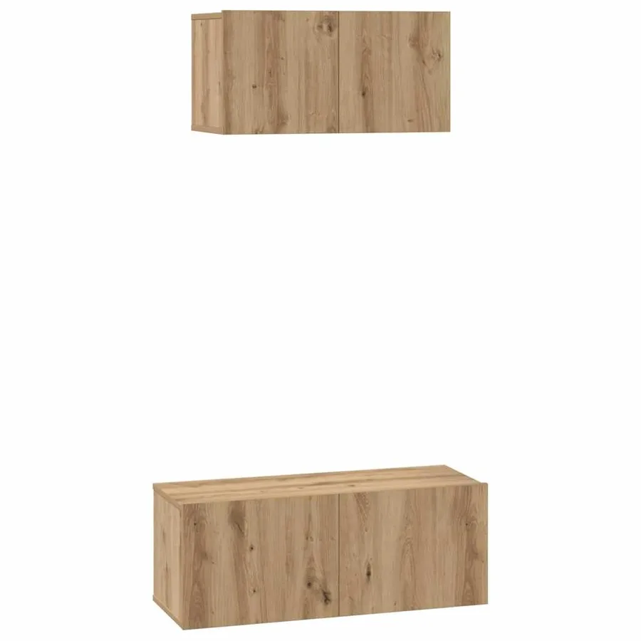 Ensemble meuble TV 2 pcs Chêne artisanal Bois d'ingénierie - 2