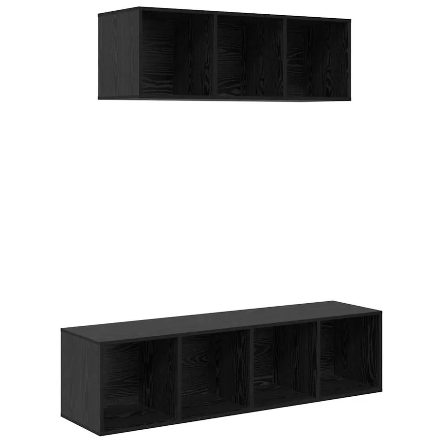 Ensemble meuble TV 2 pcs Chêne noir Bois d'ingénierie - 2