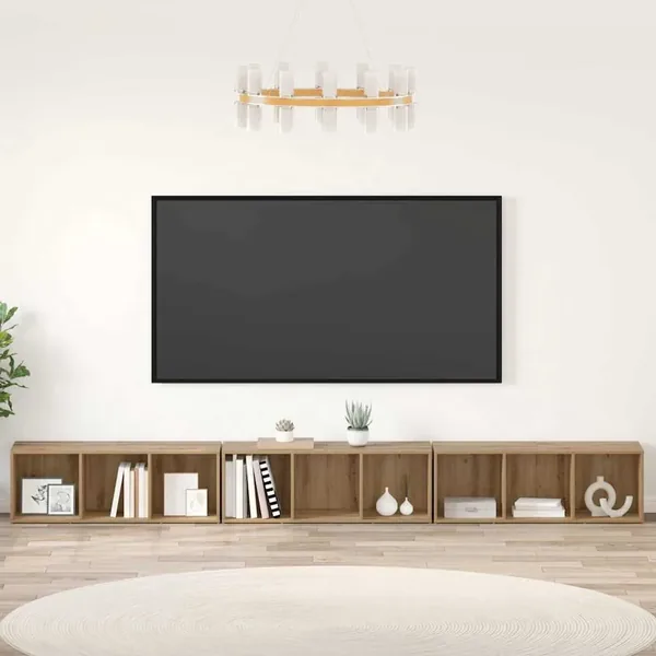 Ensemble meuble TV 3 pcs Chêne artisanal Bois d'ingénierie