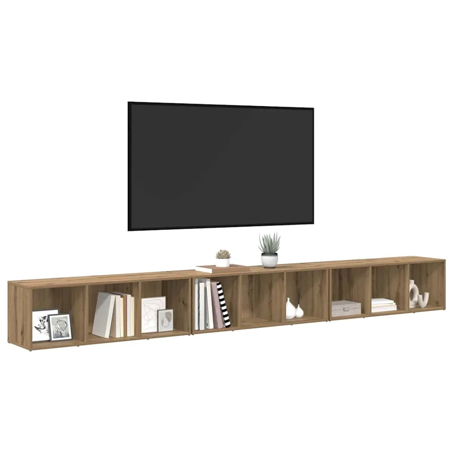 Ensemble meuble TV 3 pcs Chêne artisanal Bois d'ingénierie - 3