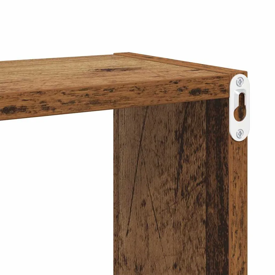 Étagères Murales 4 pcs Bois ancien Bois d'ingénierie - 9