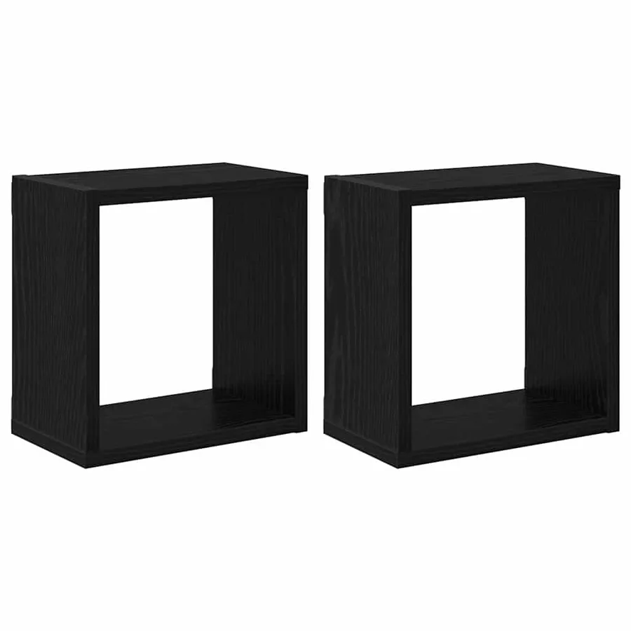 Étagères Murales 2 pcs Chêne noir Bois d'ingénierie - 2