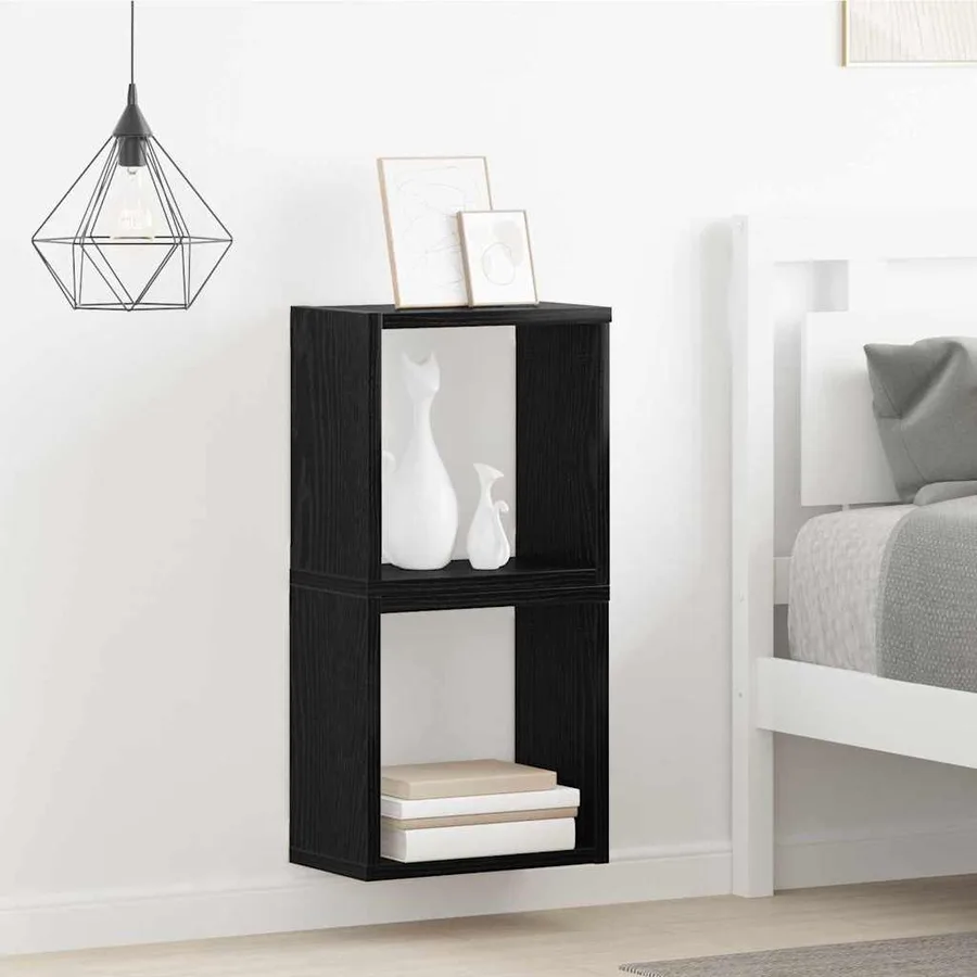 Étagères Murales 2 pcs Chêne noir Bois d'ingénierie - 4