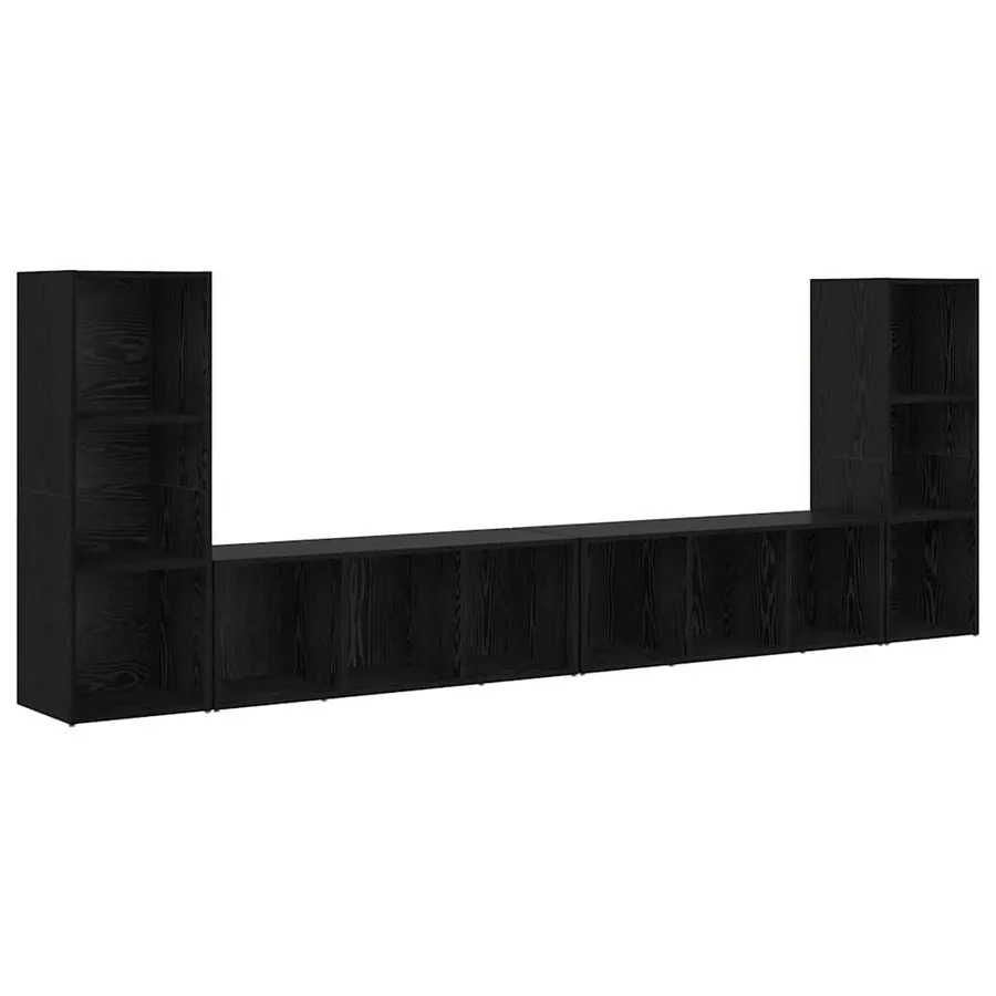 Ensemble meuble TV 4 pcs Chêne noir 37 x 35 x 107 cm - 2