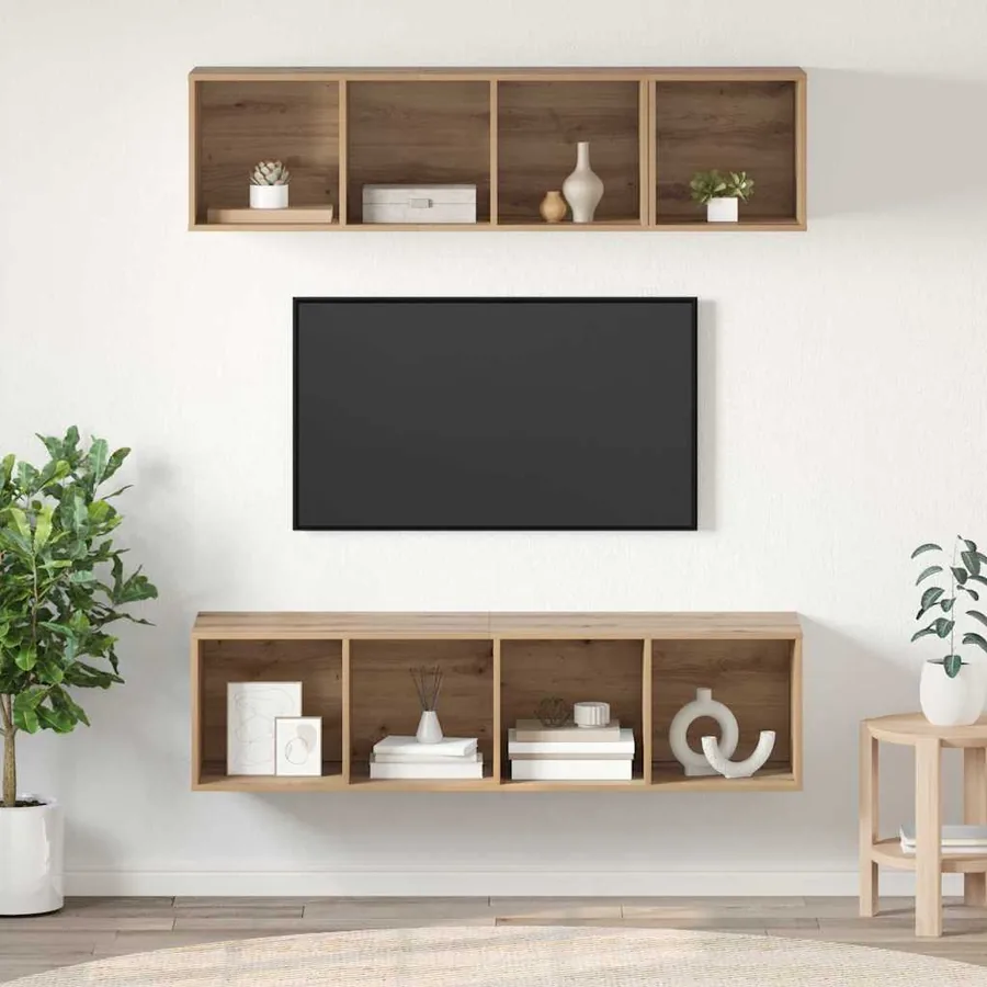Ensemble meuble TV 3 pcs Chêne artisanal Bois d'ingénierie