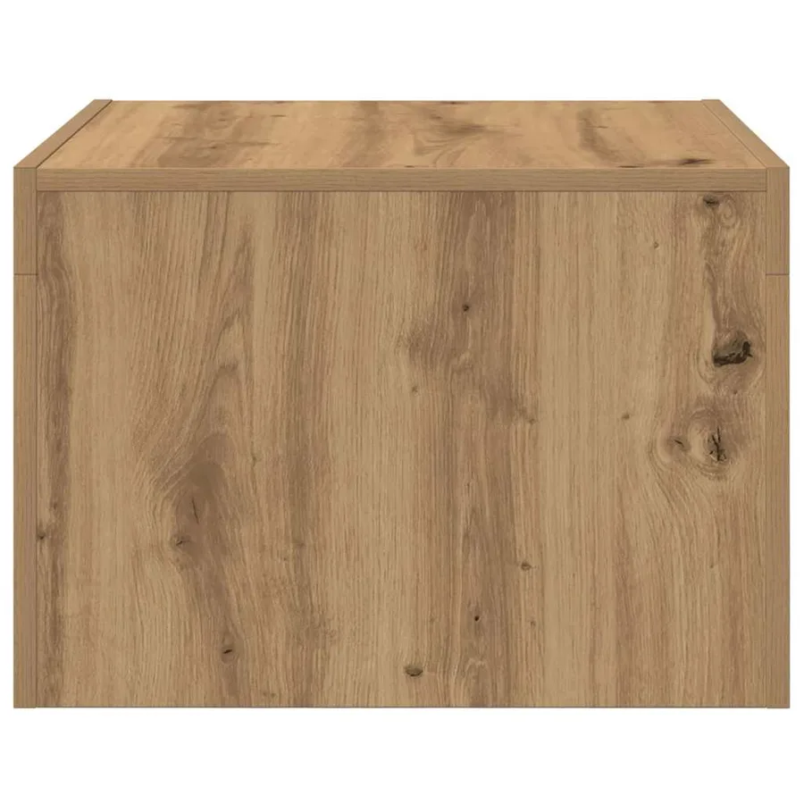 Table basse Chêne artisanal 50 x 50 x 35 cm Bois d'ingénierie - 6