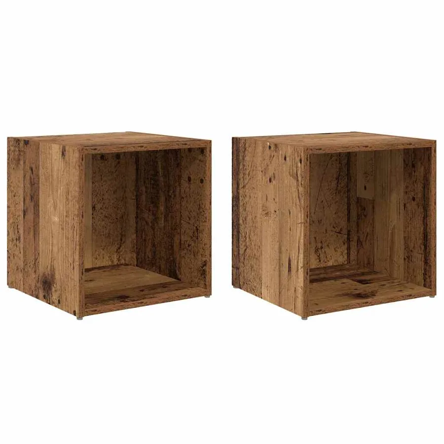 Ensemble meuble TV 2 pcs Bois Ancien 37 x 35 x 37,5 cm - 2