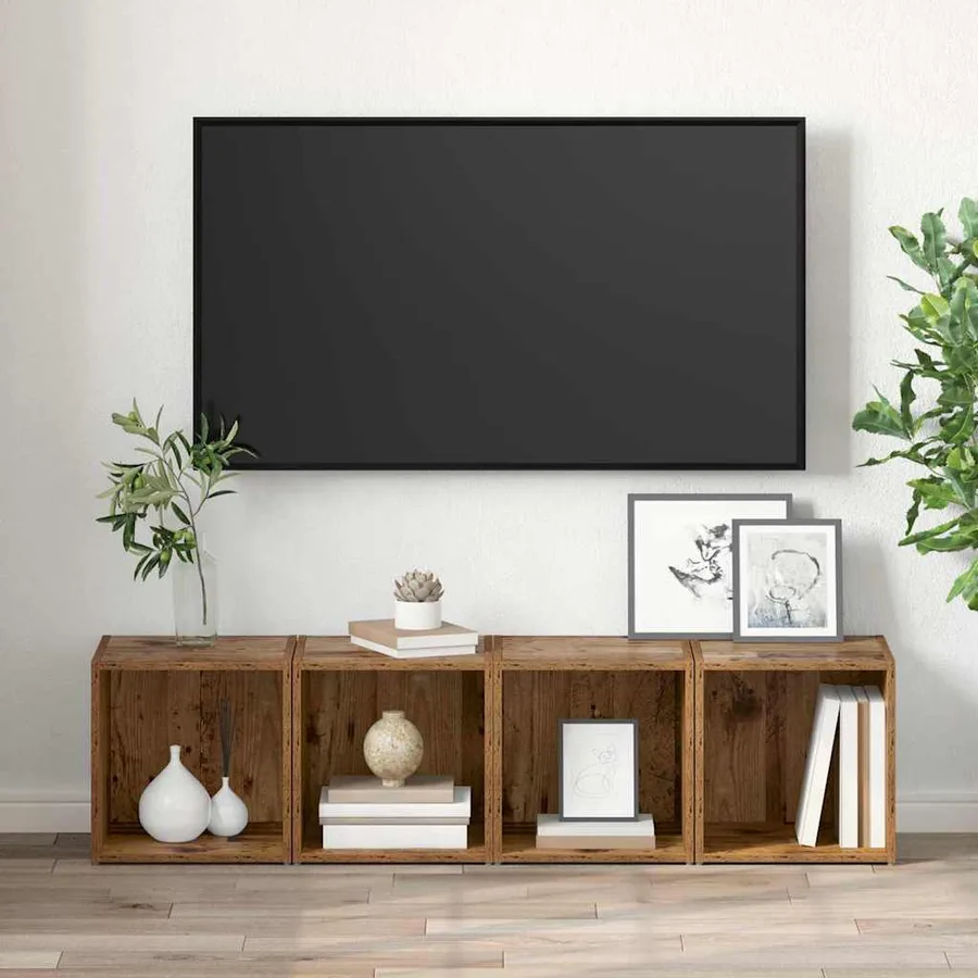 Ensemble meuble TV 2 pcs Bois Ancien 37 x 35 x 37,5 cm - 4