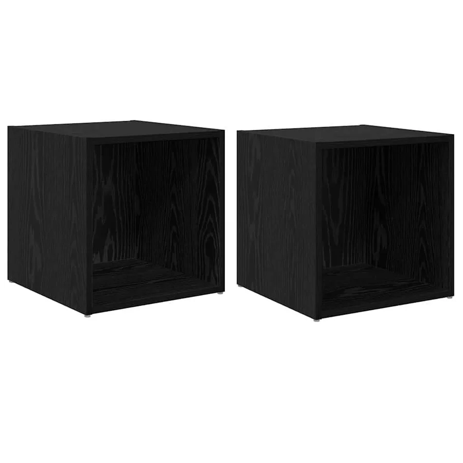 Ensemble meuble TV 2 pcs 37 x 35 x 37,5 cm Noir - 2