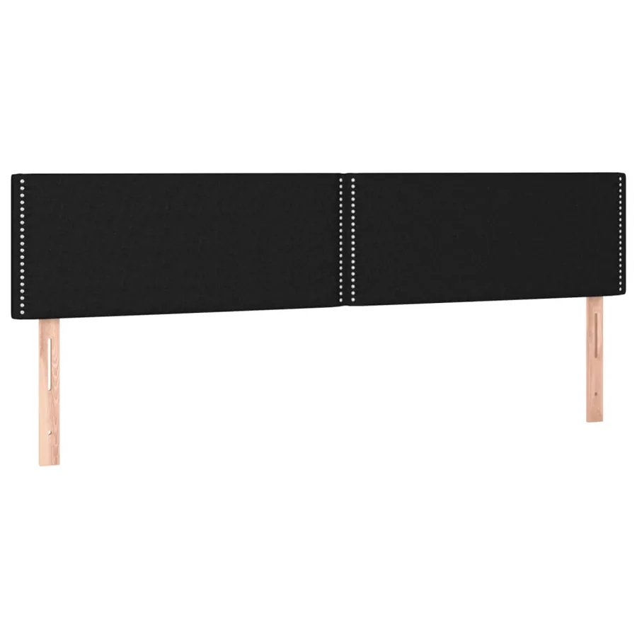 Sommier à lattes de lit avec matelas Noir 160x200 cm Tissu - 6