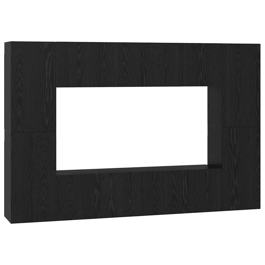 Ensemble meuble TV 8 pcs Chêne noir Bois d'ingénierie - 2