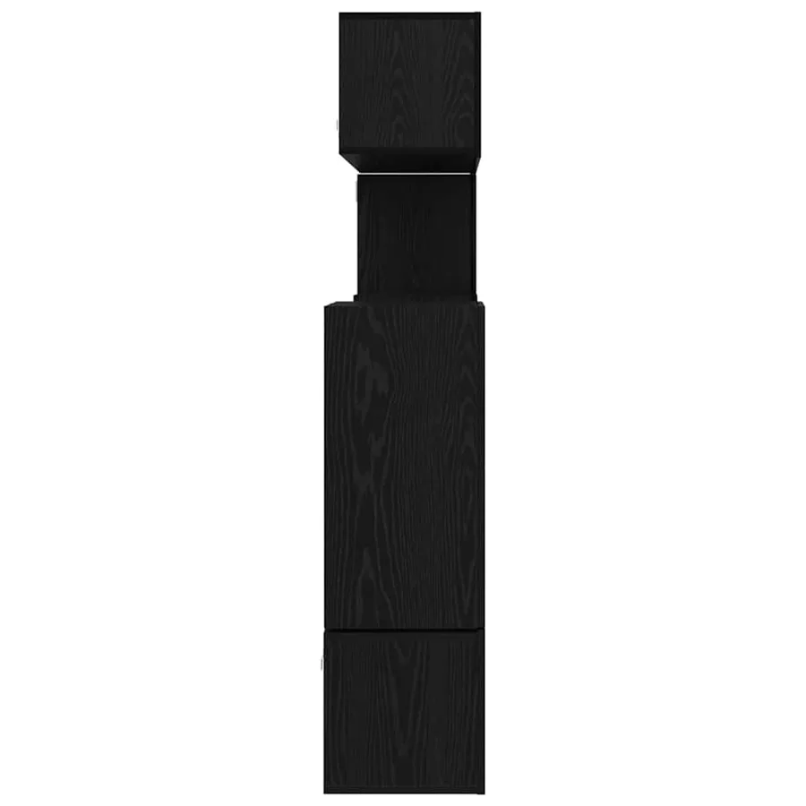 Unites TV Montage mural 4 pcs Chêne noir Bois d'ingénierie - 8