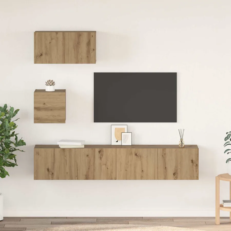 Ensemble meuble TV 3 pcs Chêne artisanal Bois d'ingénierie