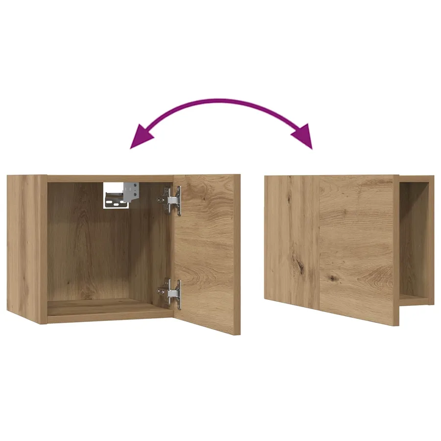 Ensemble meuble TV 3 pcs Chêne artisanal Bois d'ingénierie - 14