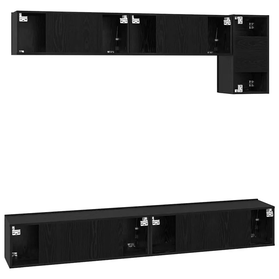 Ensemble meuble TV 5 pcs Chêne noir Bois d'ingénierie - 11