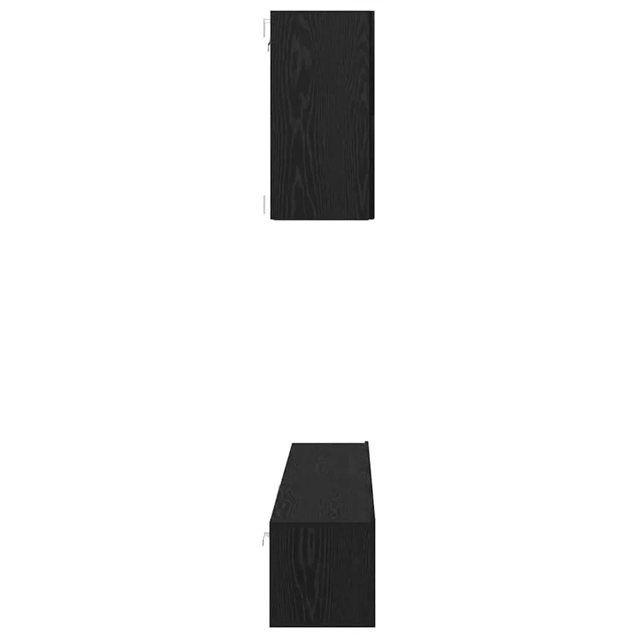 Ensemble meuble TV 5 pcs Chêne noir Bois d'ingénierie - 8