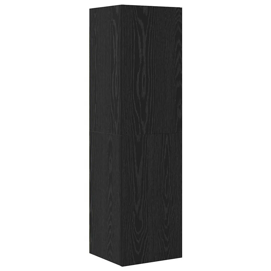Meuble TV mural 4 pcs Chêne noir Bois d'ingénierie - 7