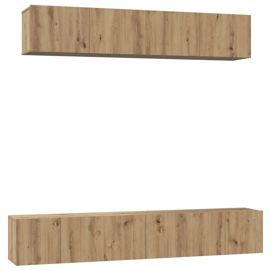 Ensemble meuble TV 5 pcs Chêne artisanal Bois d'ingénierie - 2