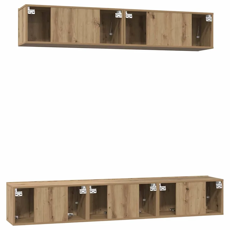 Ensemble meuble TV 5 pcs Chêne artisanal Bois d'ingénierie - 9