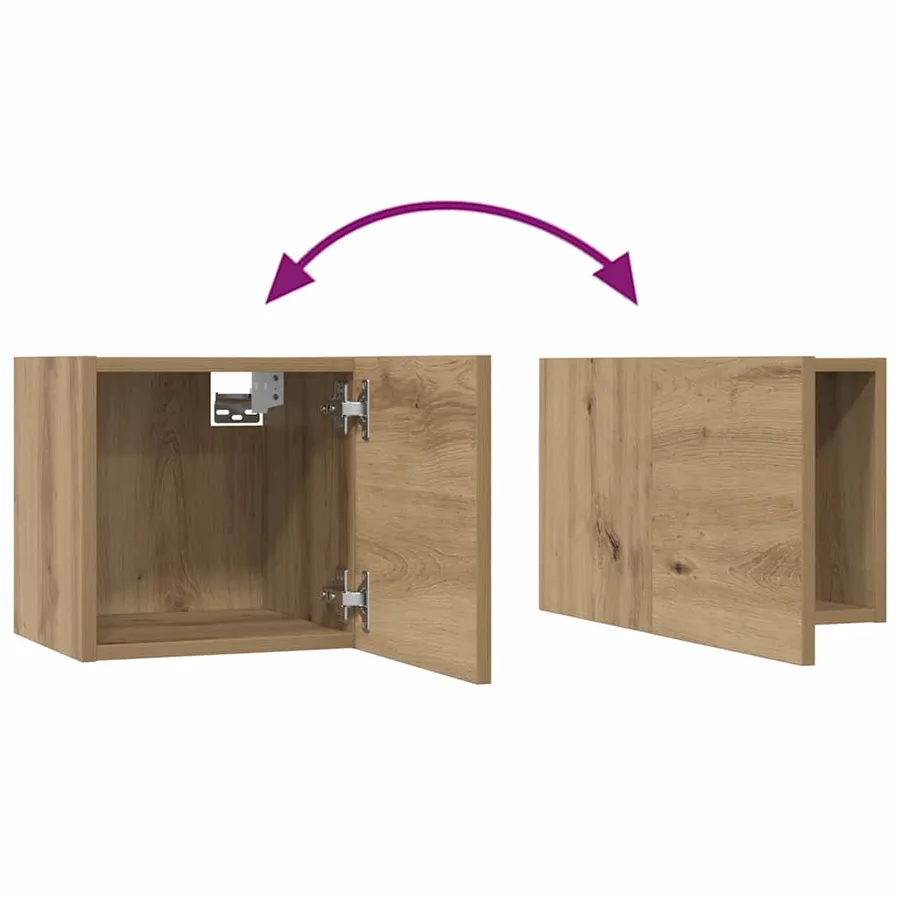 Ensemble meuble TV 4 pcs Chêne artisanal Bois d'ingénierie - 13