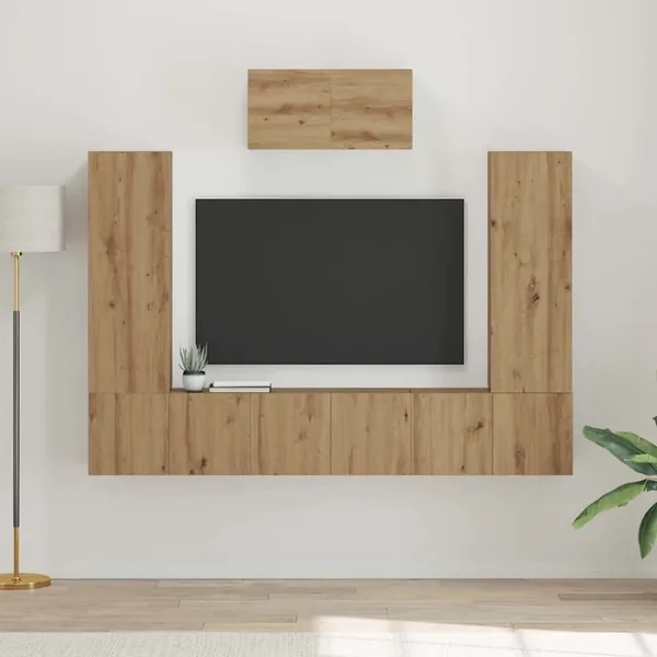 Ensemble meuble TV 7 pcs Chêne artisanal Bois d'ingénierie