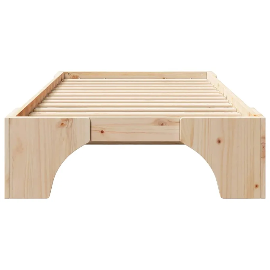 Cadre de lit Naturel 80 x 200 cm Pin massif - 5