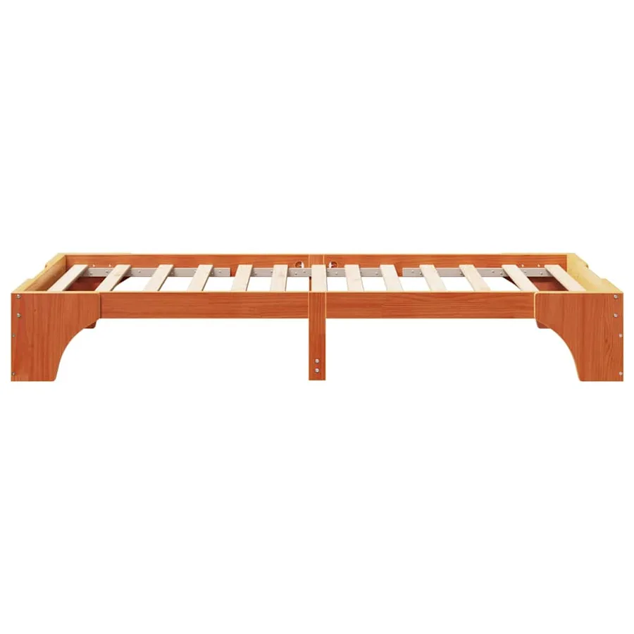 Cadre de lit Brun cire 75 x 190 cm Pin massif - 6