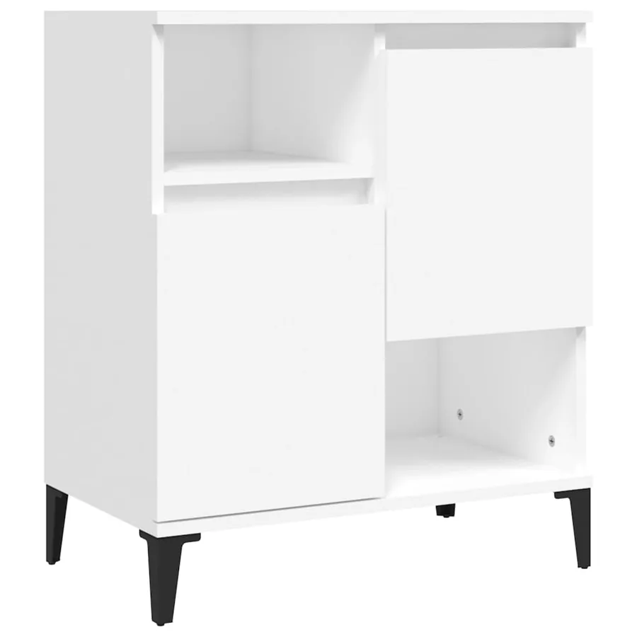 Buffets 3 pcs blanc 60x35x70 cm bois d'ingénierie - 5