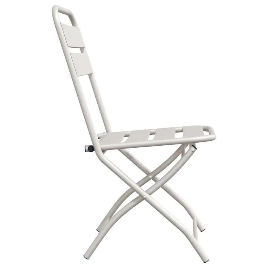 Chaise de jardin pliante 2 pcs Beige 42 x 52 x 82 cm - 6