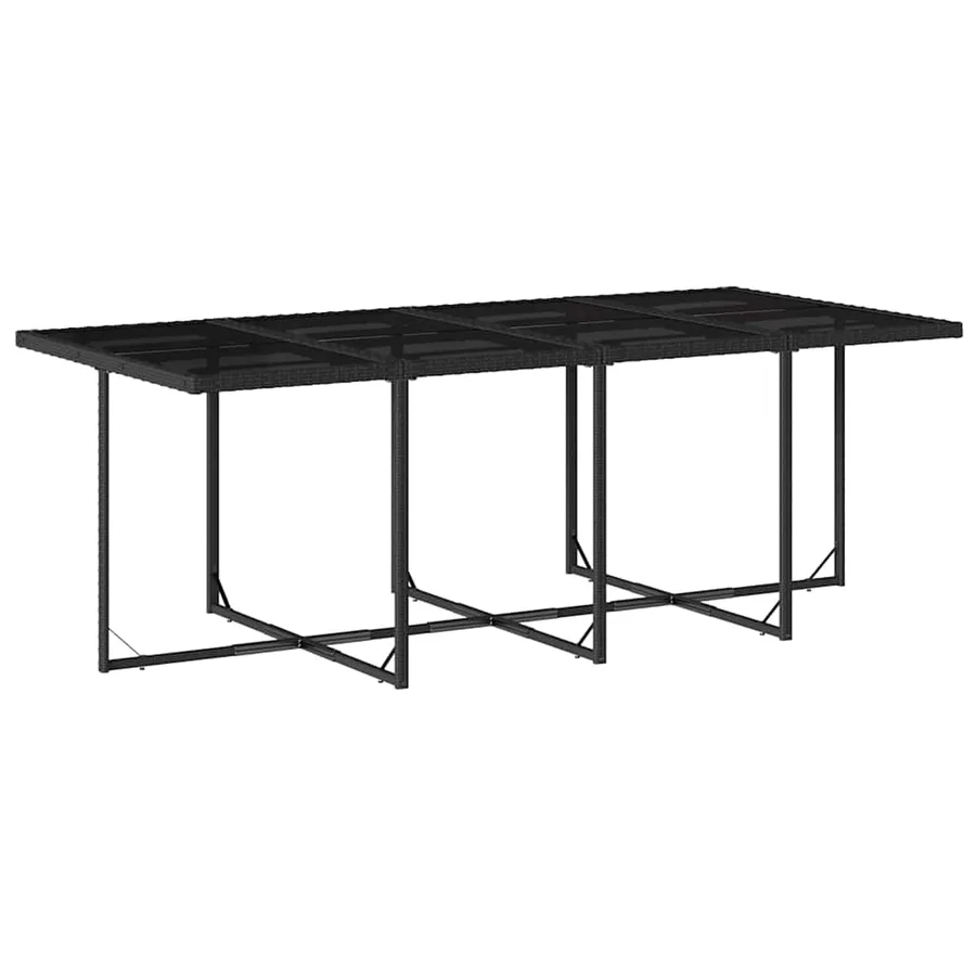 Ensemble à manger de jardin 13 pcs coussins noir résine tressée - 3