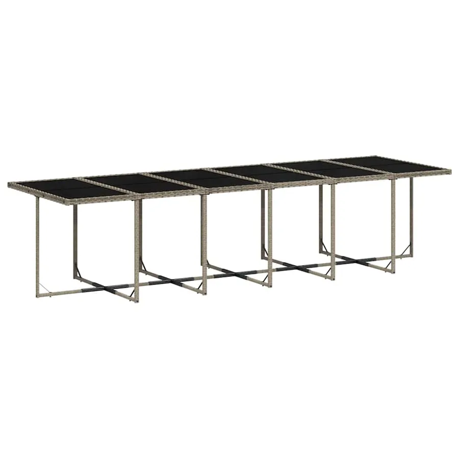 Ensemble à manger de jardin 17 pcs et coussins résine tressée - 4