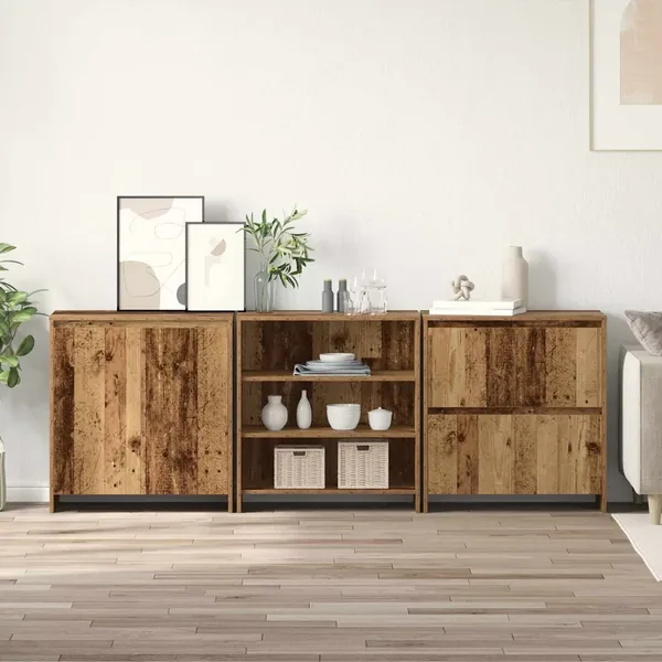 Buffet 3 pcs Bois ancien 70 x 41 x 75 cm Bois d'ingénierie