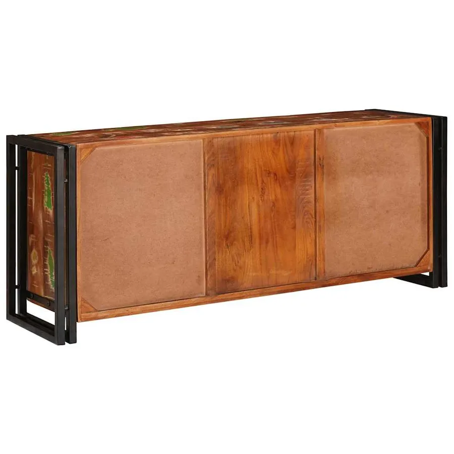 Meuble TV Multicolore 120 x 33 x 50 cm Bois massif recyclé - 7