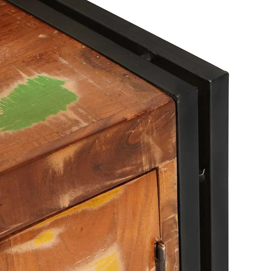 Meuble TV Multicolore 120 x 33 x 50 cm Bois massif recyclé - 8
