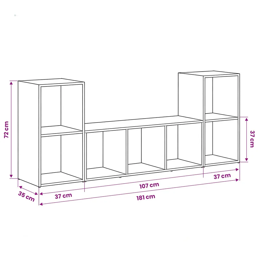 Ensemble meuble TV Montage mural 3 pcs Marron Bois d'ingénierie - 10