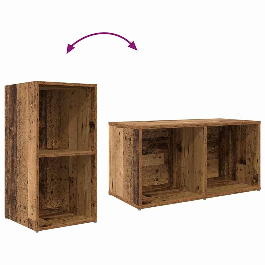 Ensemble meuble TV Montage mural 3 pcs Marron Bois d'ingénierie - 7