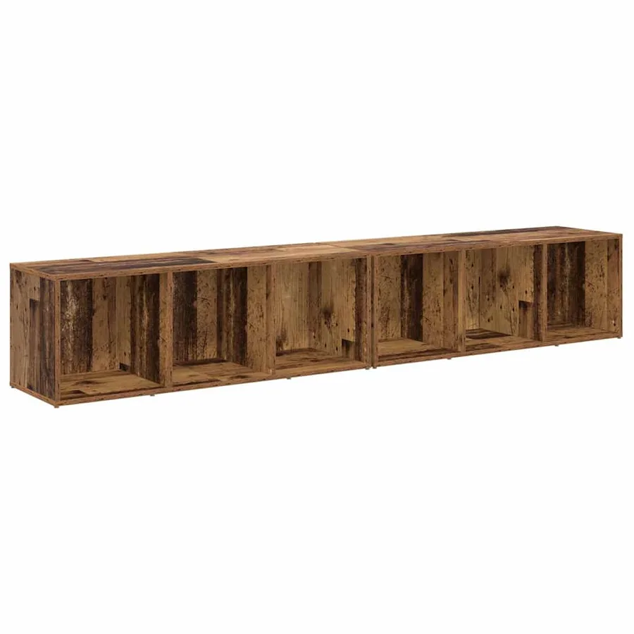 Ensemble meuble TV 2 pcs Bois Ancien 37 x 35 x 107cm - 2