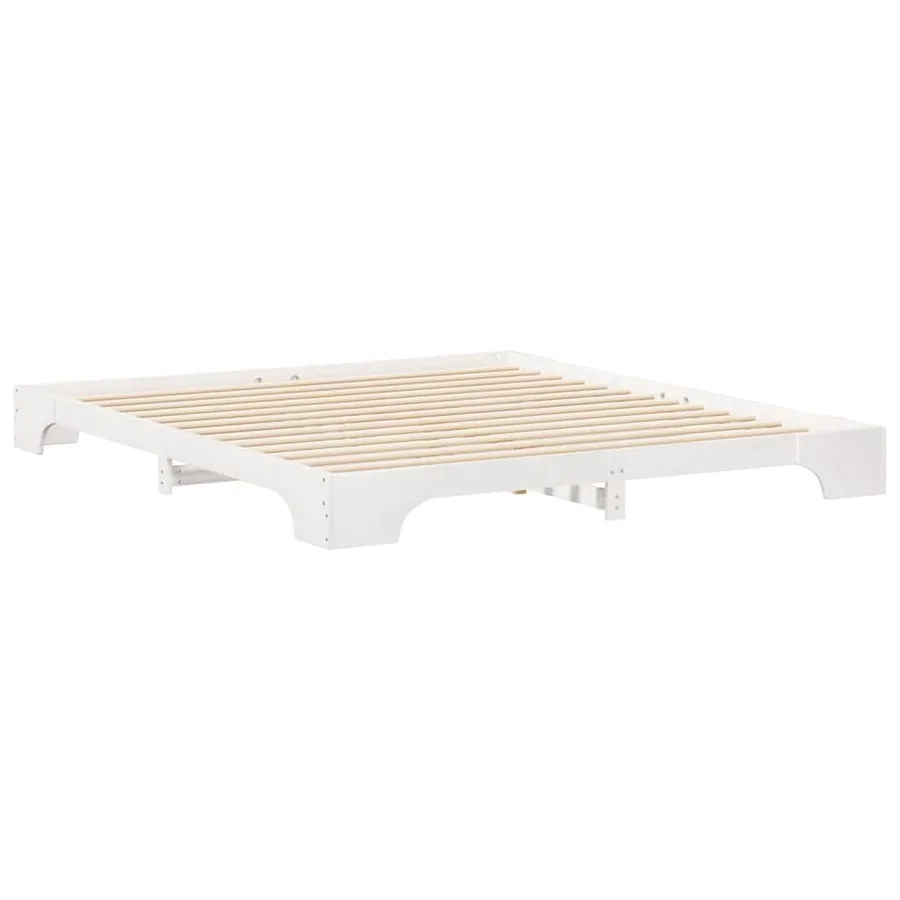 Cadre de lit Blanc 180 x 210 cm Pin massif - 6