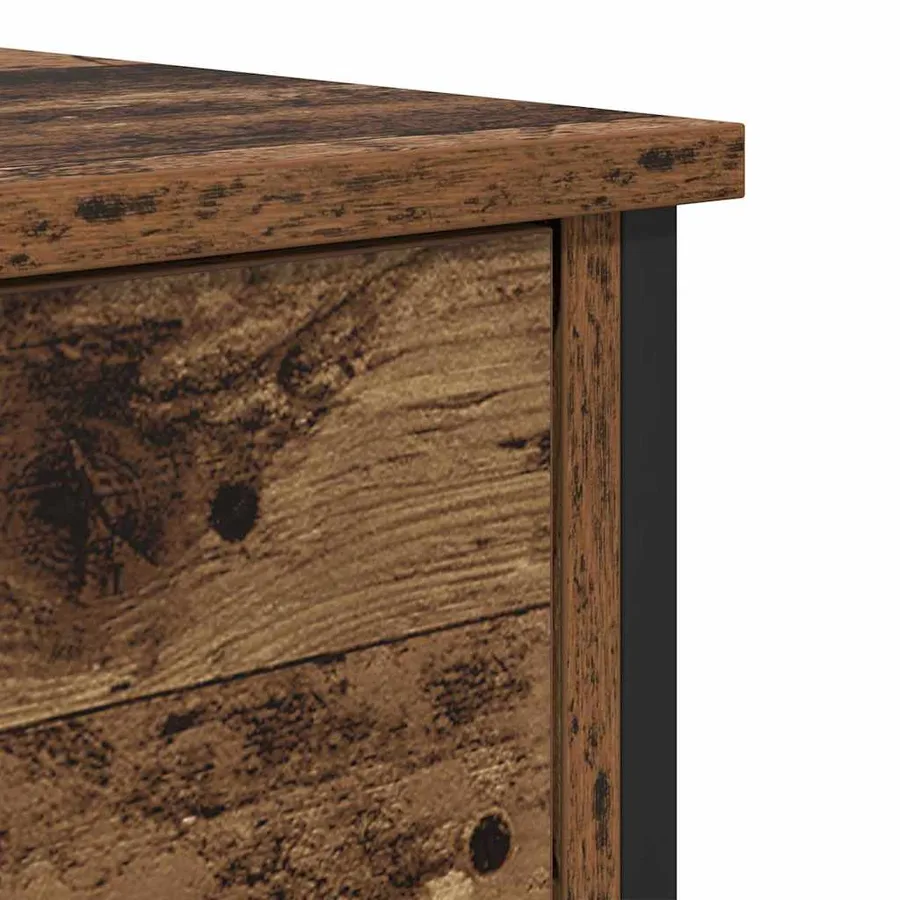 Cabinet de chevet avec tiroir 2 pcs Bois ancien 40 x 42 x 60 cm - 8