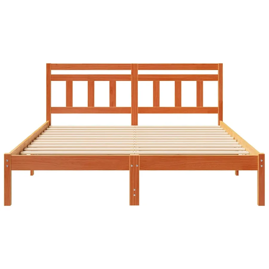 Cadre de lit Marron 150 x 200 cm Pin massif - 5