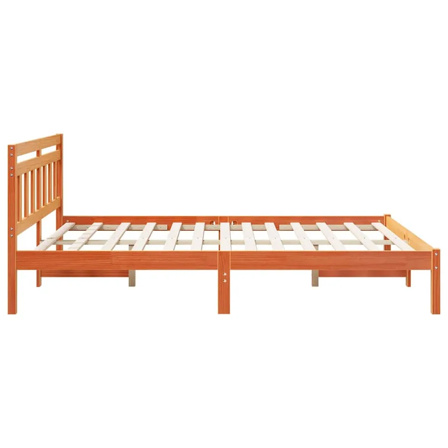 Cadre de lit Marron 150 x 200 cm Pin massif - 6