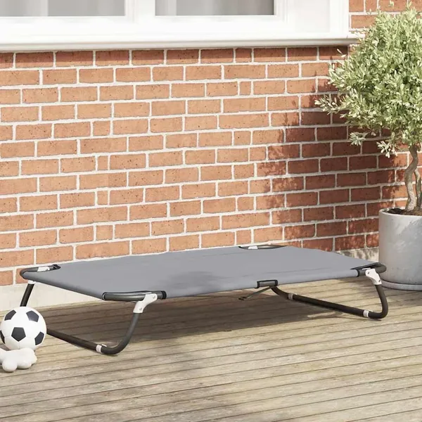 Lit pour Chien Gris clair 105 x 65 x 18 cm Acier