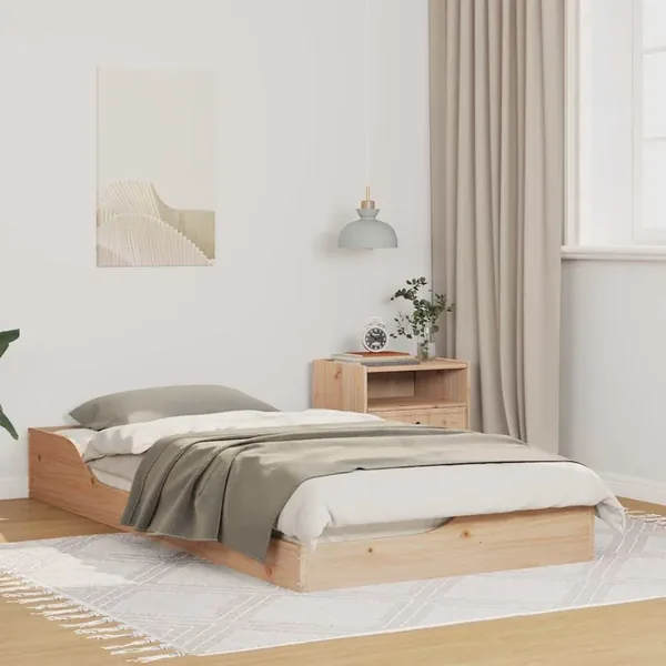 Cadre de lit Marron 75 x 190 cm Pin massif