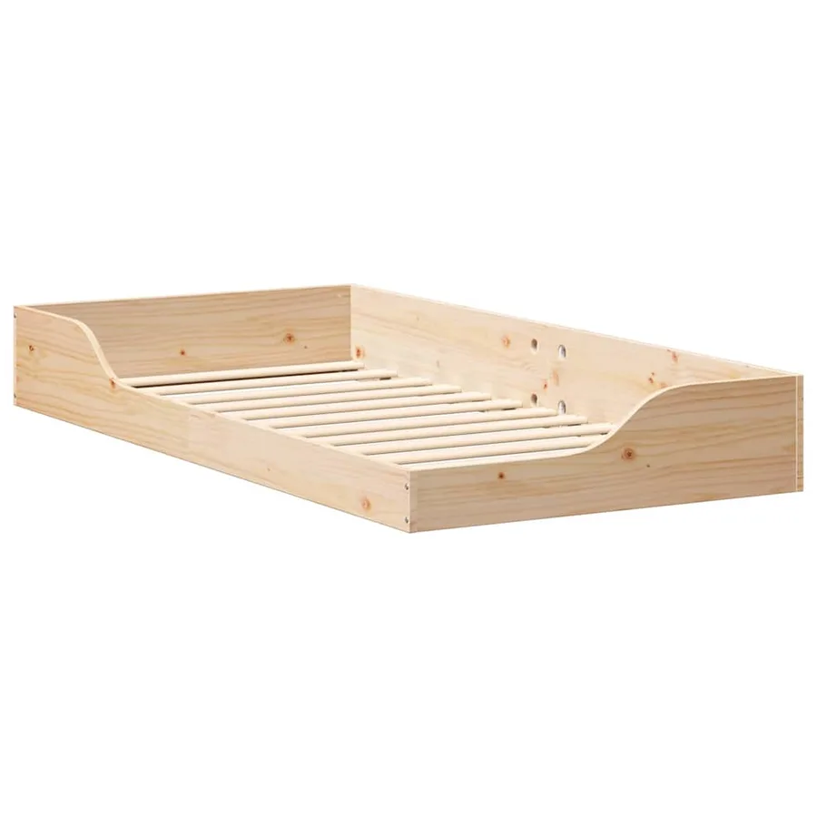 Cadre de lit Marron 75 x 190 cm Pin massif - 4