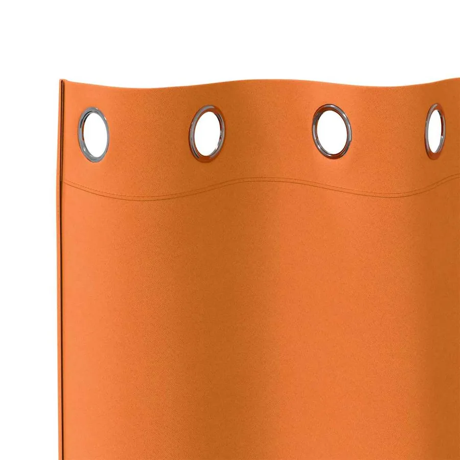 Rideaux occultants avec anneaux 2 pcs Orange vif 225 x 140 cm - 5