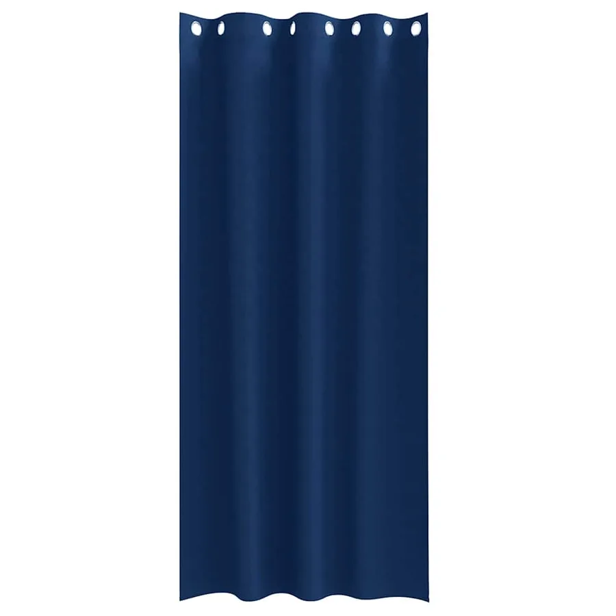 Rideaux occultants avec anneaux 2 pcs Bleu foncé 225 x 140 cm - 4